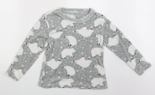 Just Like You Boys Grey Animal Print  Pullover Jumper Size 10-11 Years