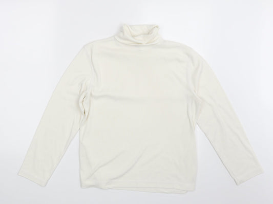Poppy Womens Ivory   Pullover Sweatshirt Size 16