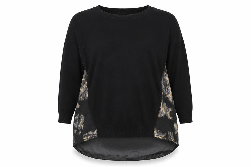 serianno Womens Black   Pullover Jumper Size S  - sparkle detail