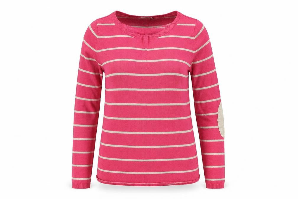 banna replic Womens Pink Striped  Pullover Jumper Size S