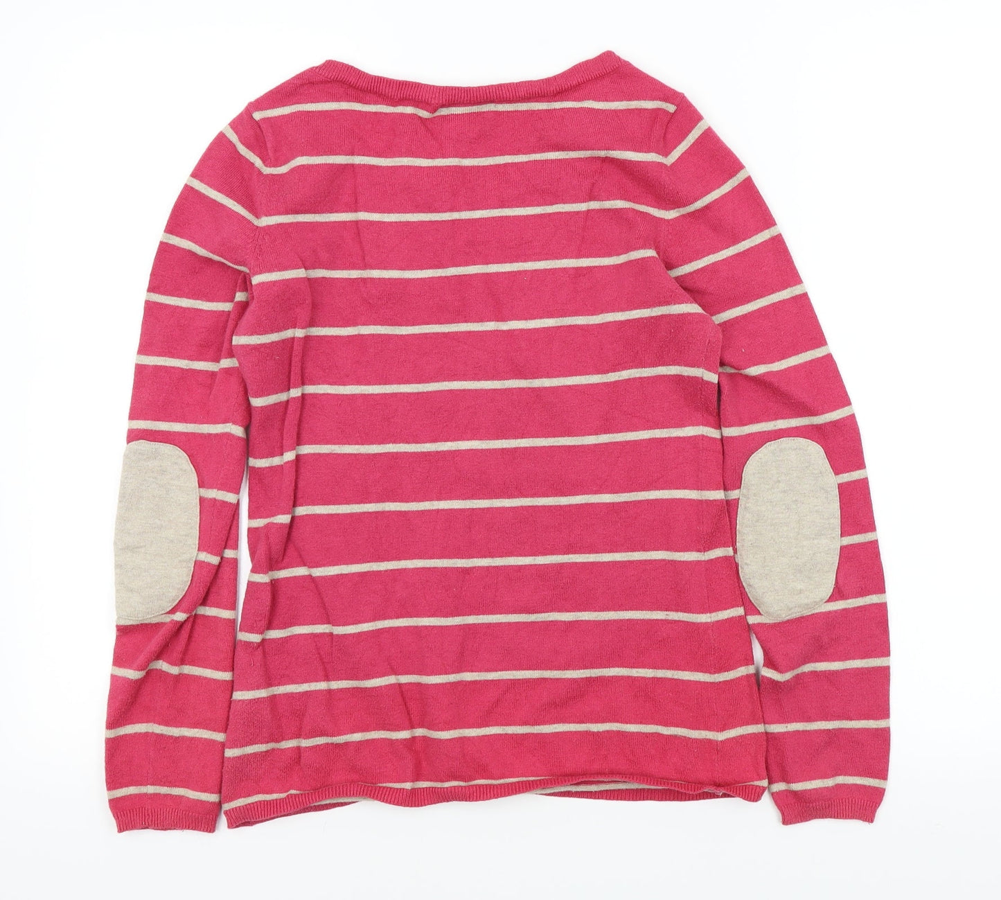banna replic Womens Pink Striped  Pullover Jumper Size S
