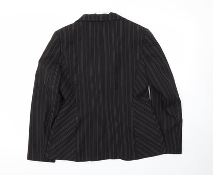 Back view of Dunnes women’s black jacket blazer, size UK 14