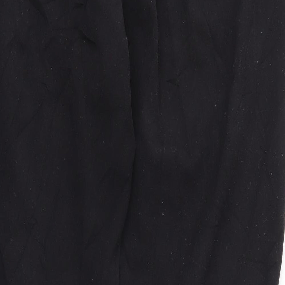 M&S Womens Black Houndstooth  Trousers  Size 18 L31 in