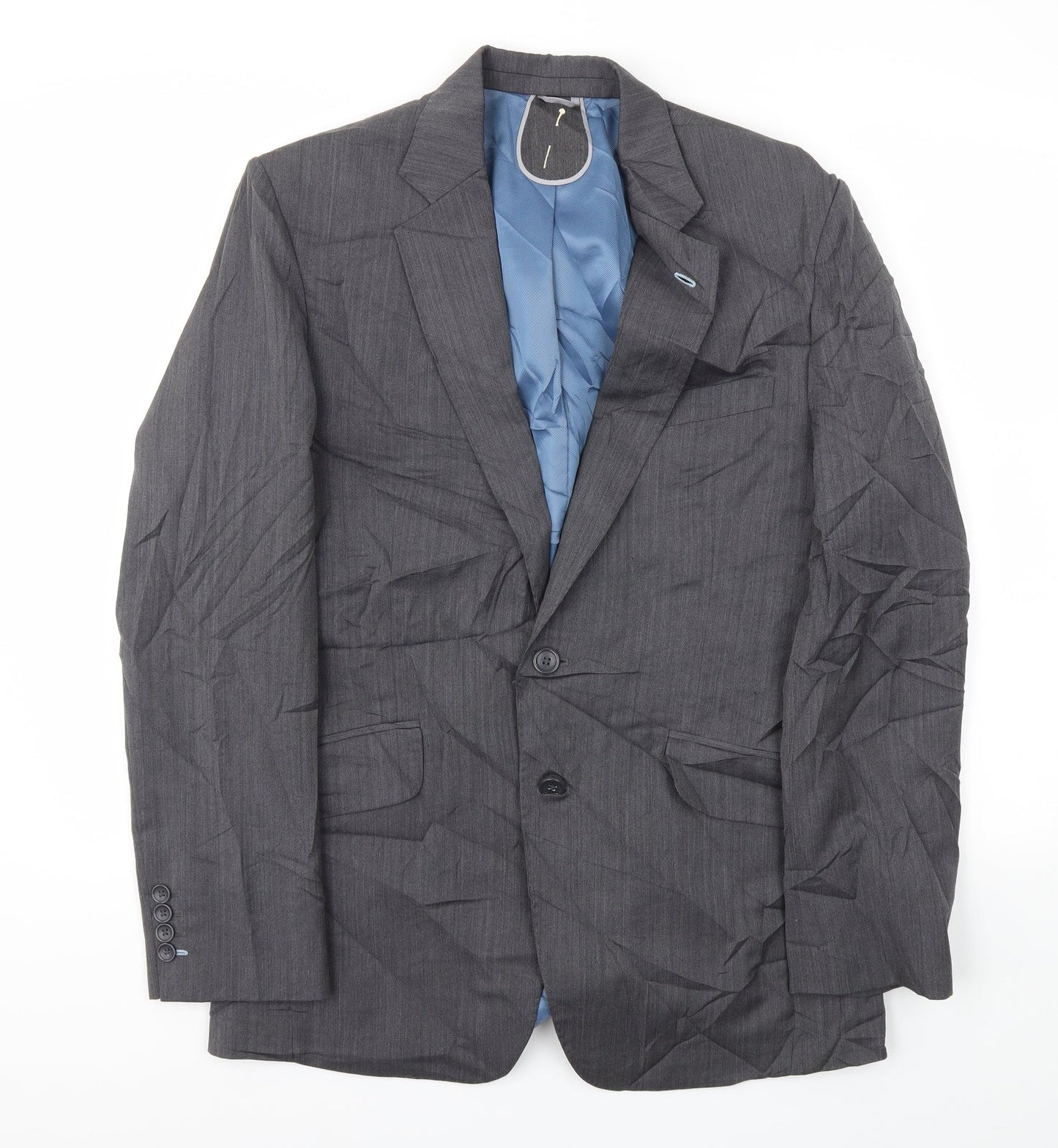 Preworn Mens Grey Houndstooth  Jacket Blazer Size 40