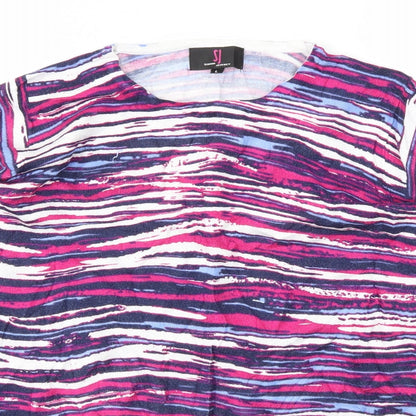 Preloved SJ Womens Multicoloured Polka Dot  Basic T-Shirt Size L - Detail