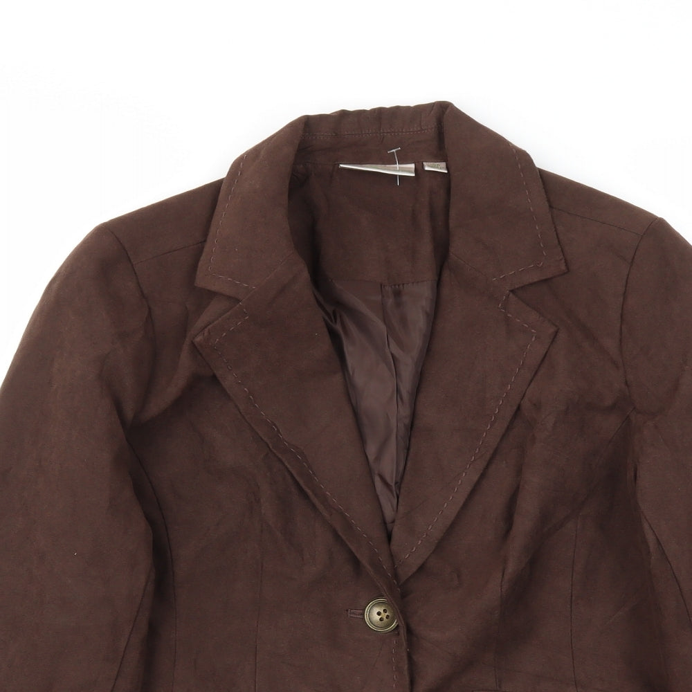 Studio Works Womens Brown   Jacket Blazer Size 10