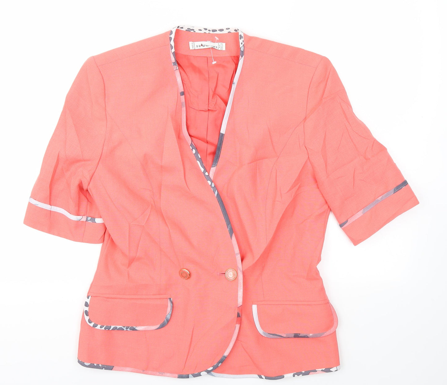 Hardob Womens Pink   Jacket Blazer Size 10