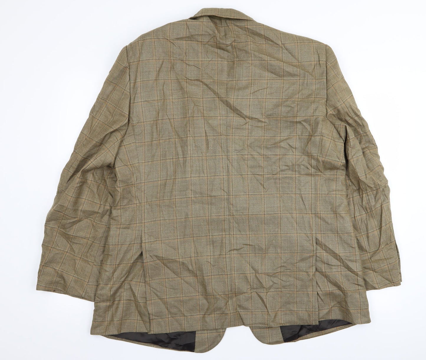 brook tavern Mens Beige Check  Jacket Blazer Size 44