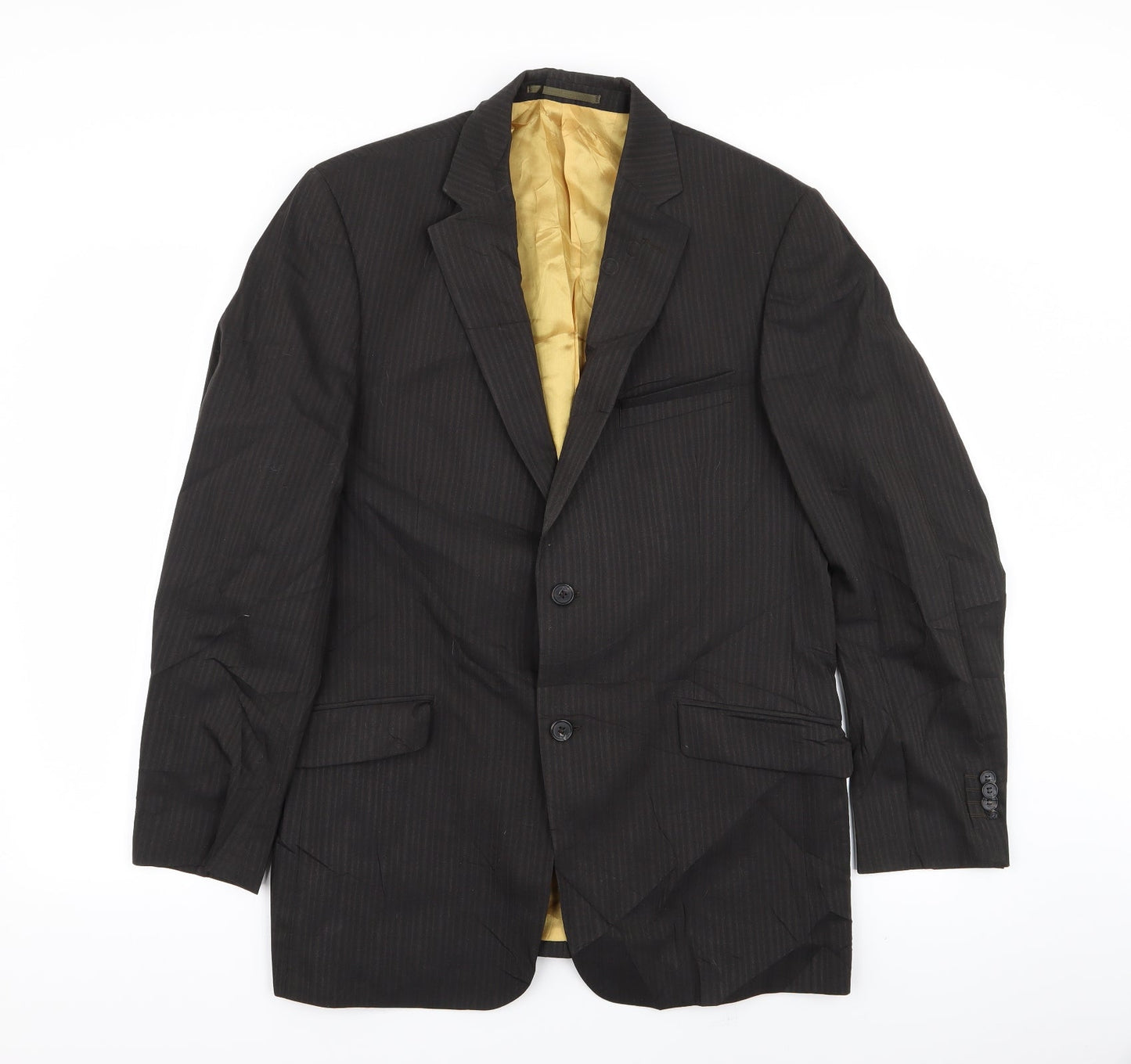 hugo james Mens Black Striped  Jacket Blazer Size 40