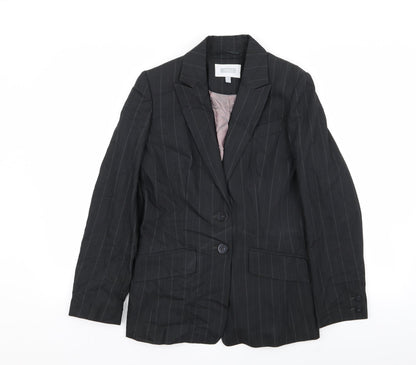 Next Womens Black Striped  Jacket Blazer Size 8