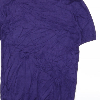 Dorothy Perkins Womens Purple Floral  Basic T-Shirt Size 10