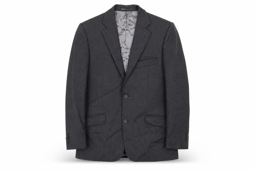 Paul Costelloe Mens Grey Striped  Jacket Blazer Size 38