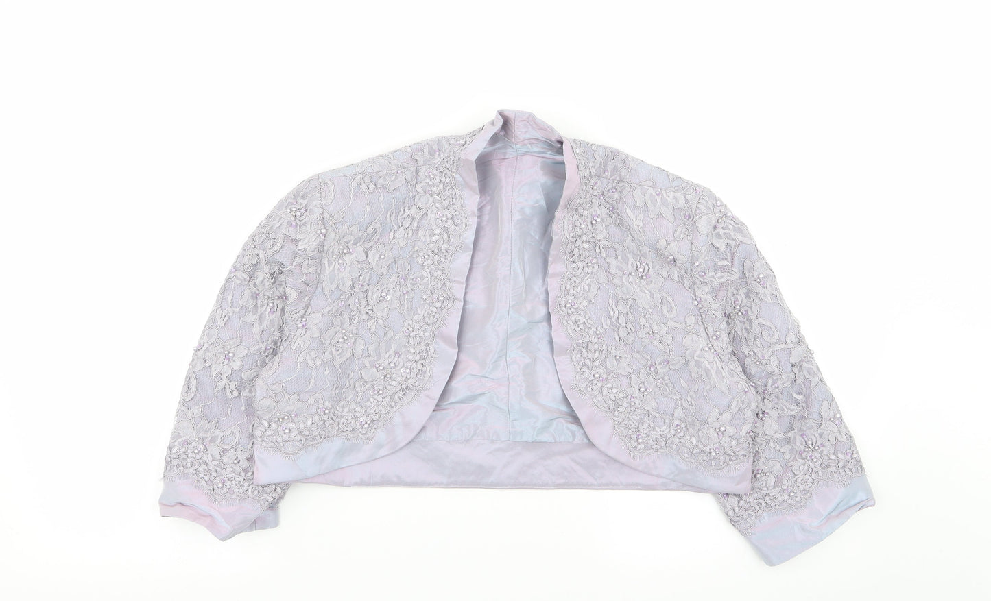Preworn Womens Purple Floral  Cardigan Jumper Size 14