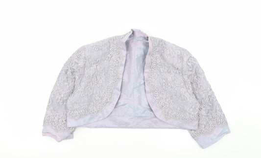 Preworn Womens Purple Floral  Cardigan Jumper Size 14