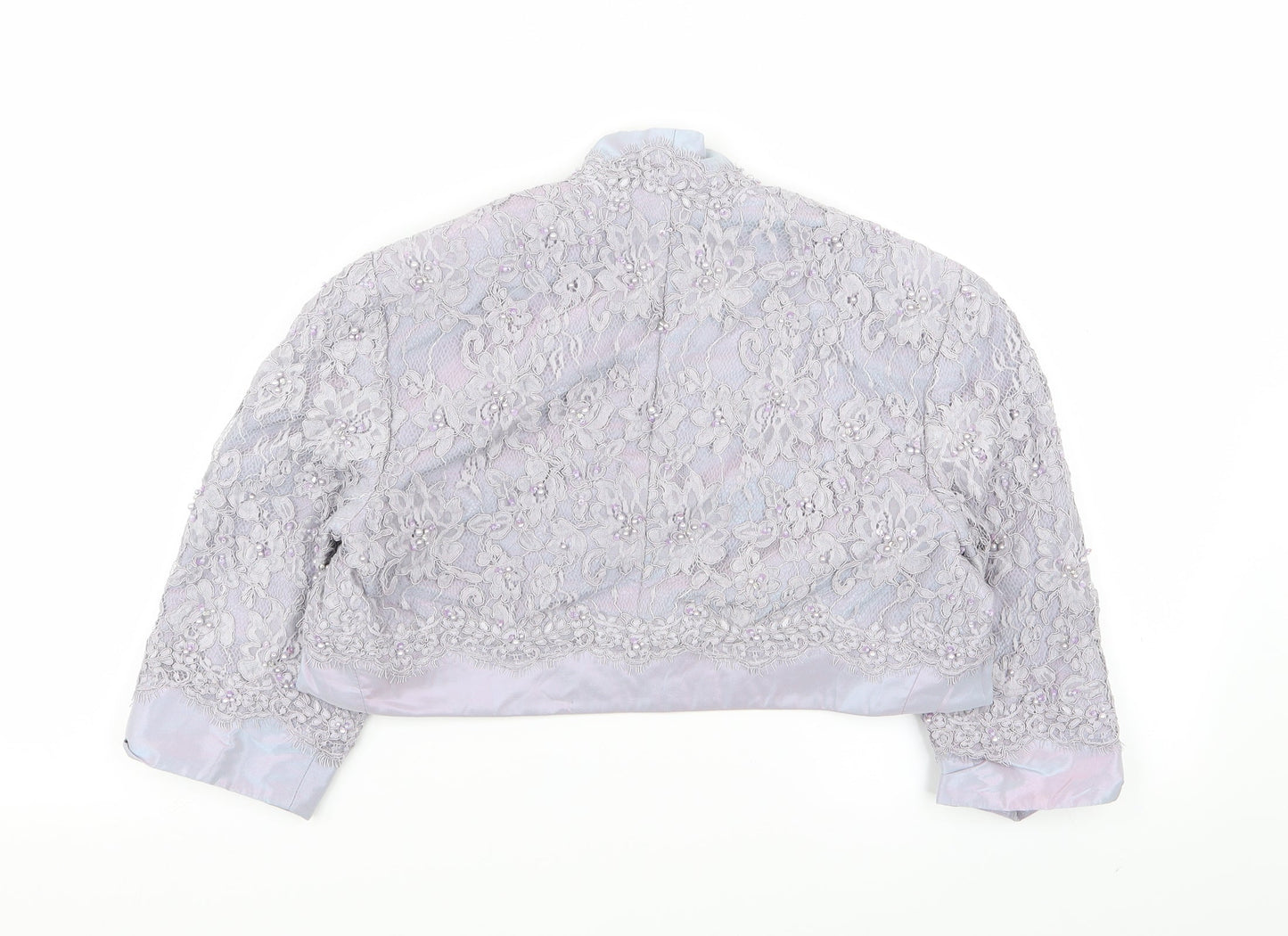 Preworn Womens Purple Floral  Cardigan Jumper Size 14