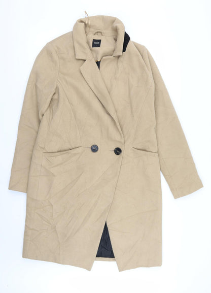 Preloved Oasis Womens Beige   Overcoat Coat Size M - Front