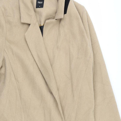 Preloved Oasis Womens Beige   Overcoat Coat Size M - Detail