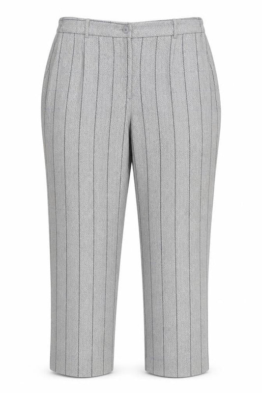 Cotton Traders Womens Grey Herringbone  Trousers  Size 18 L28 in