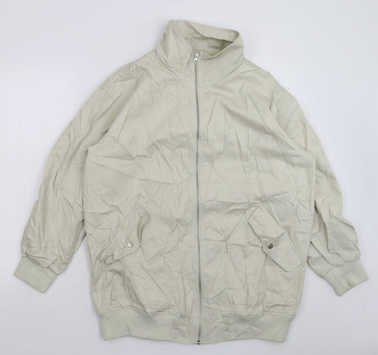 ASOS Womens Grey   Bomber Jacket Jacket Size 8  - Oversized