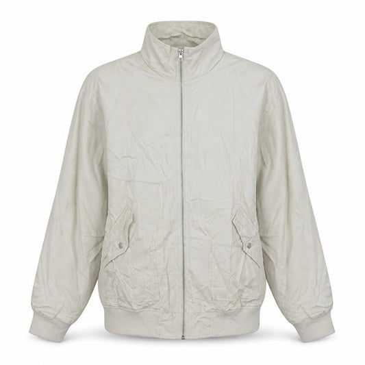 Front view of ASOS women’s grey bomber jacket jacket, size UK 8, - oversized