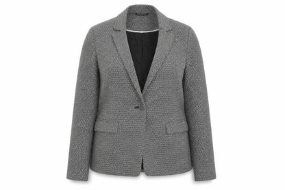Tu Womens Black Geometric  Jacket Suit Jacket Size 14