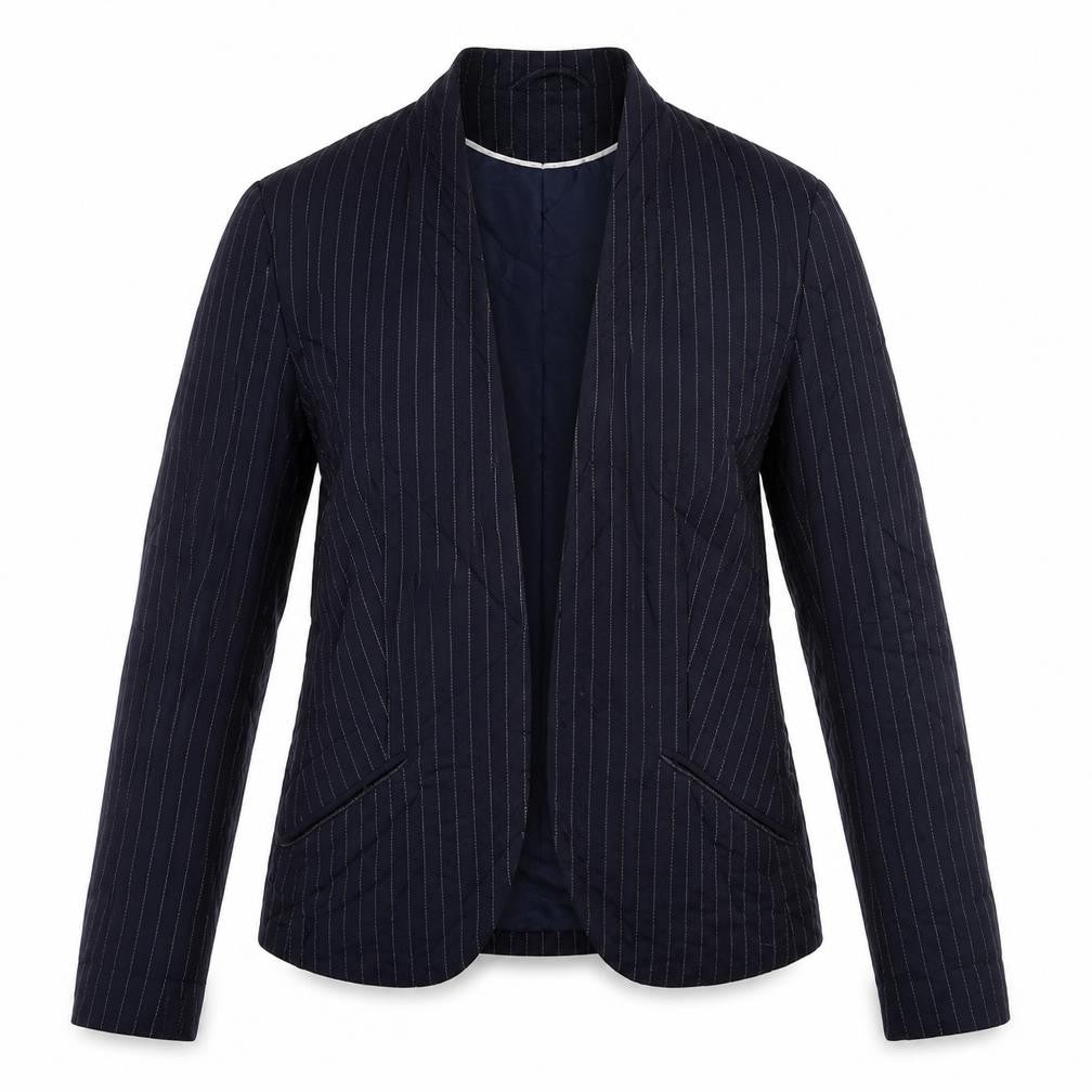 H&M Womens Blue Striped  Jacket Blazer Size 10