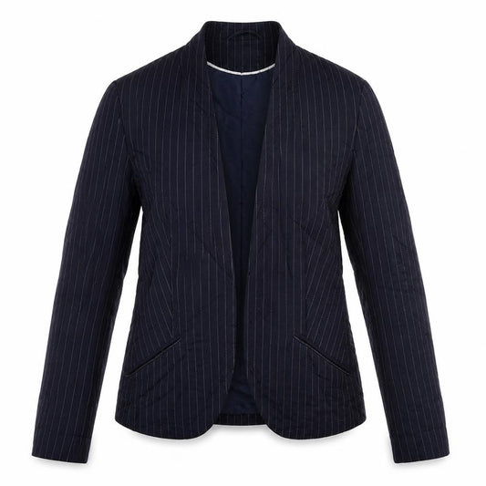 H&M Womens Blue Striped  Jacket Blazer Size 10
