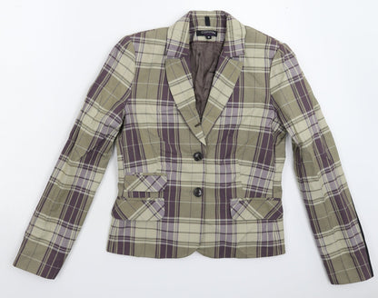 Comma Womens Multicoloured Check  Jacket Suit Jacket Size 10