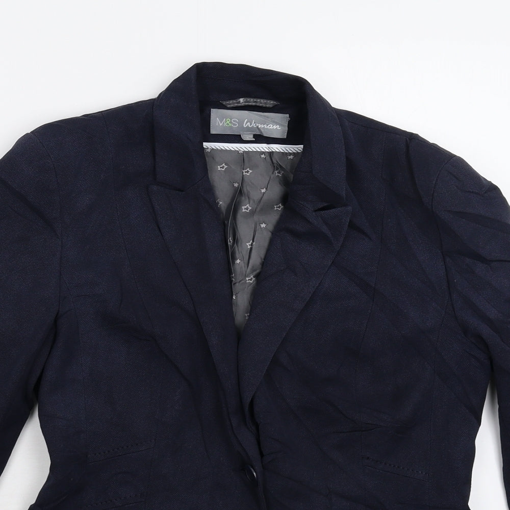 Marks and Spencer Womens Blue   Jacket Suit Jacket Size 8