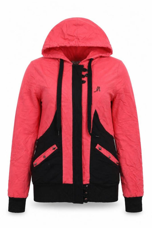 Metca Womens Pink   Full Zip Hoodie Size S