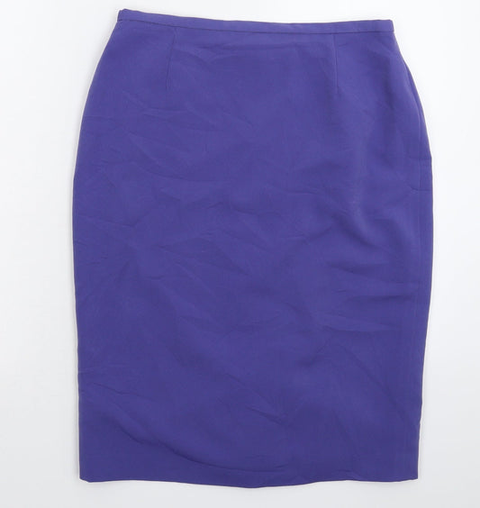 Yvonne Gyllon Womens Blue   Straight & Pencil Skirt Size 29 in
