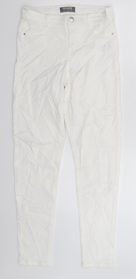 Dorothy Perkins Womens White  Denim Jegging Jeans Size 8 L30 in