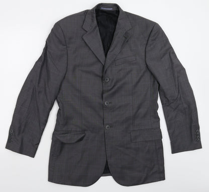 Next Mens Grey Check  Jacket Suit Jacket Size 38
