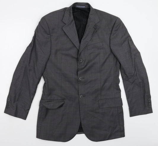 NEXT Mens Grey Check  Jacket Suit Jacket Size 38