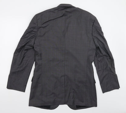 Next Mens Grey Check  Jacket Suit Jacket Size 38