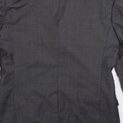 Next Mens Grey Check  Jacket Suit Jacket Size 38
