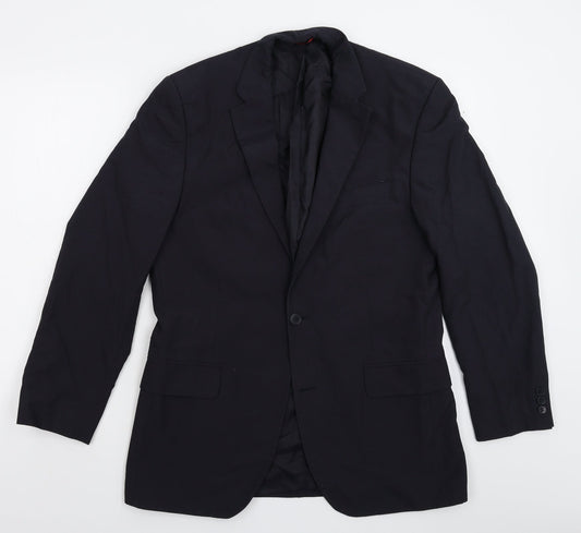 Burton Mens Black Striped  Jacket Suit Jacket Size 38