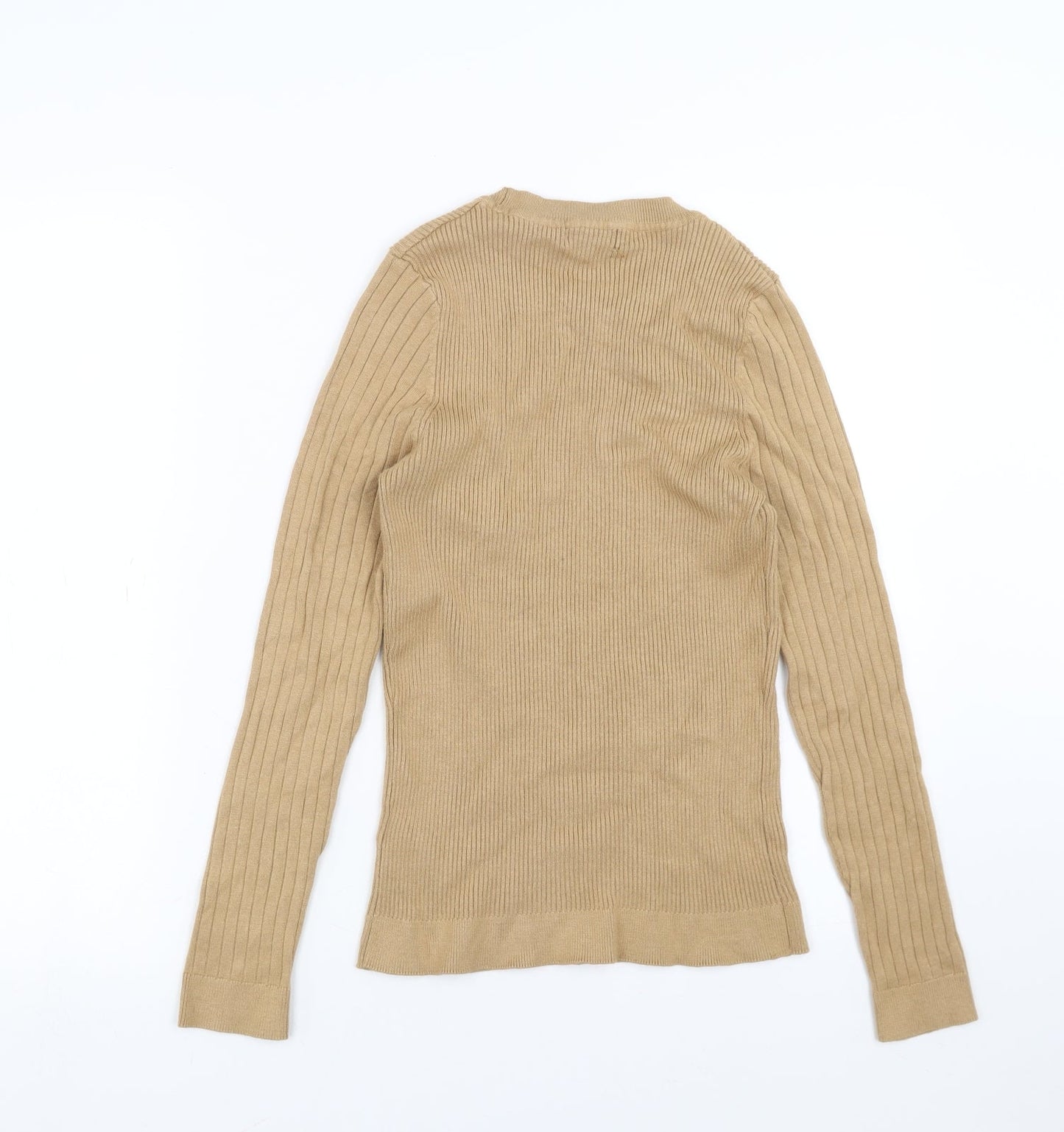 New Look Womens Beige Striped  Pullover Jumper Size 16