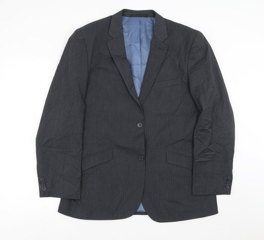 butler&webb Mens Blue Striped  Jacket Suit Jacket Size 42  - short length