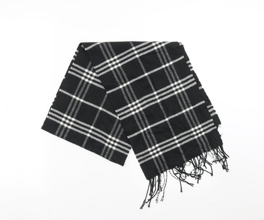 Preworn Unisex Black Check   Scarf