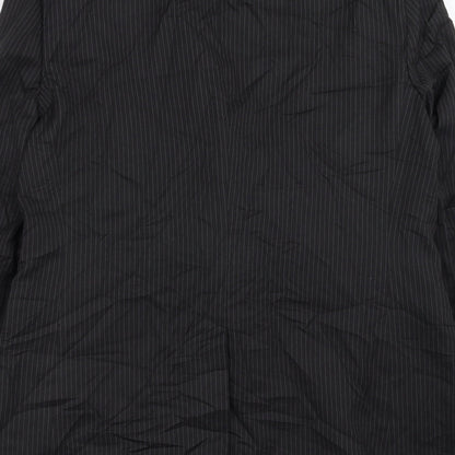 Brand and care label for TU men’s black striped jacket suit jacket, size 40