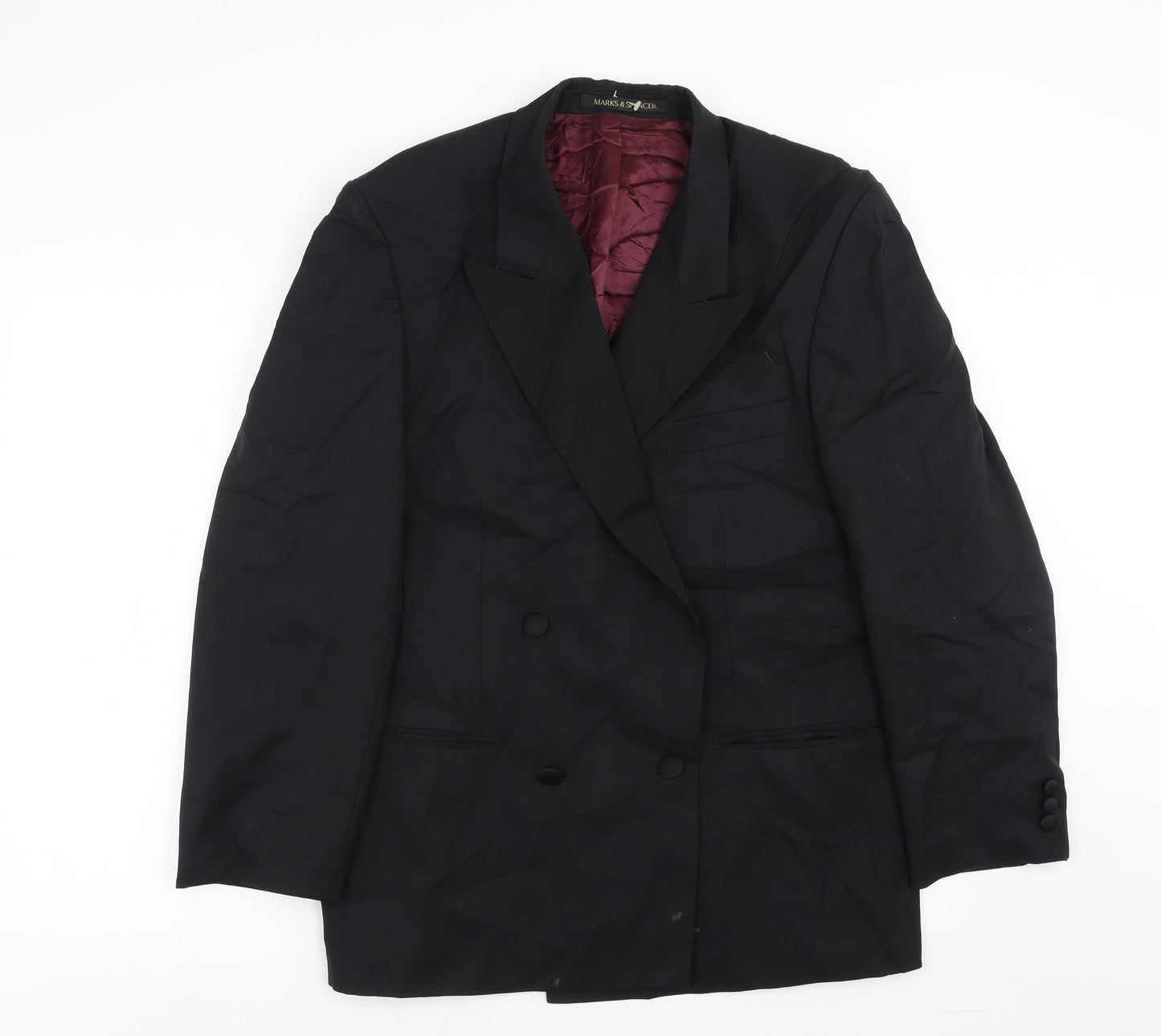 Marks and Spencer Mens Black   Jacket Suit Jacket Size 38