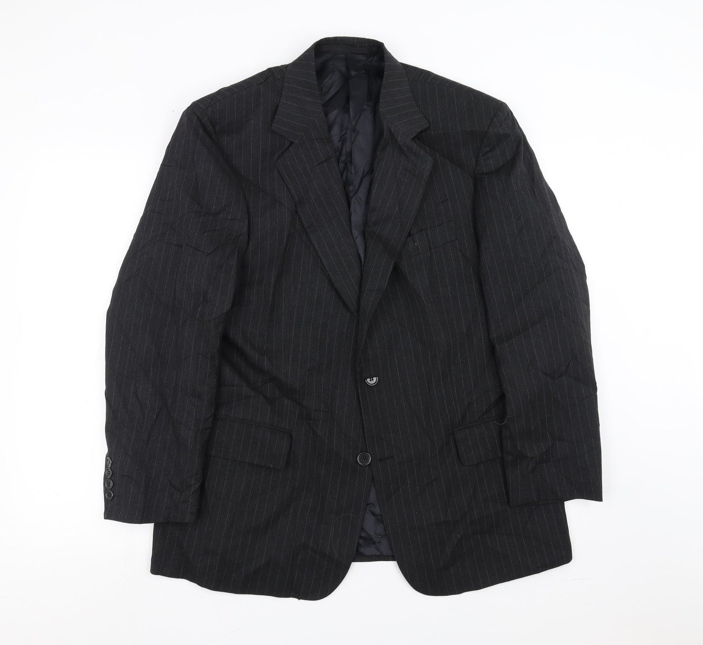 Mr Harry Mens Grey Striped  Jacket Suit Jacket Size 42