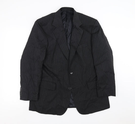 Mr Harry Mens Grey Striped  Jacket Suit Jacket Size 42