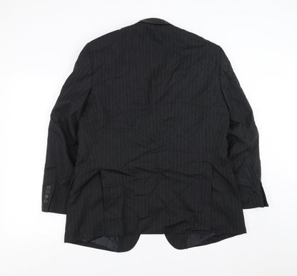 Mr Harry Mens Grey Striped  Jacket Suit Jacket Size 42