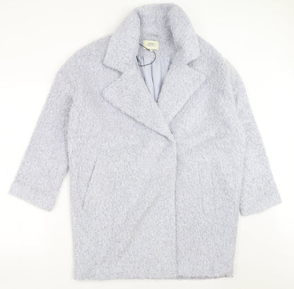 Additional front view of Papaya women’s purple jacket, size UK 14