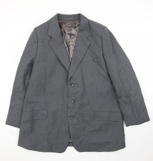 Country Tailoring Mens Grey Striped  Jacket Suit Jacket Size 42