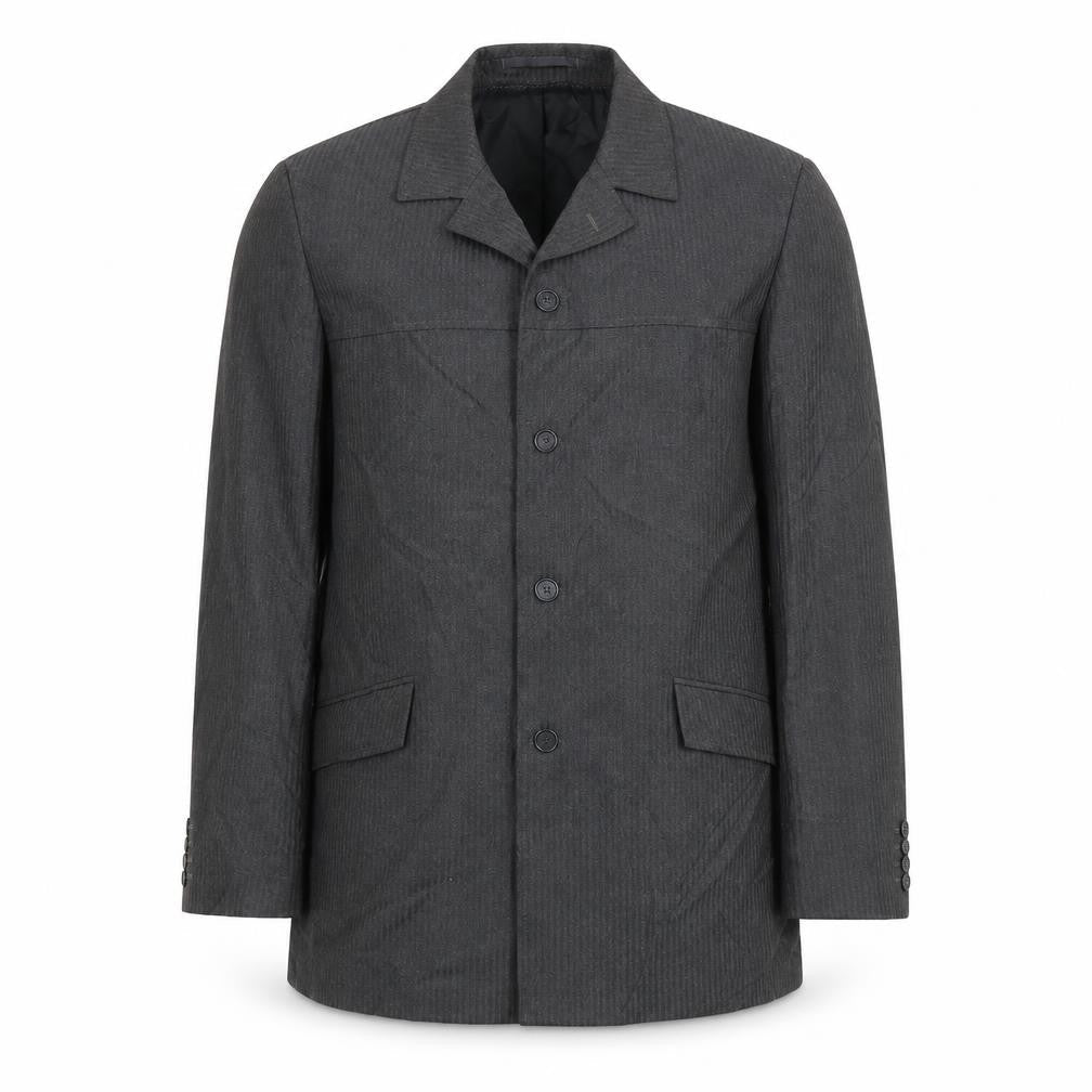 Topman Mens Grey Striped  Jacket Suit Jacket Size 42