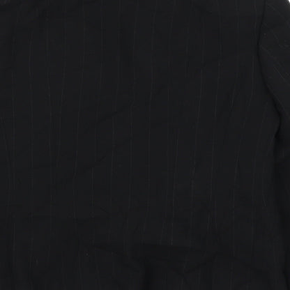 Brand and care label for Principles women’s black striped jacket blazer, size UK 14