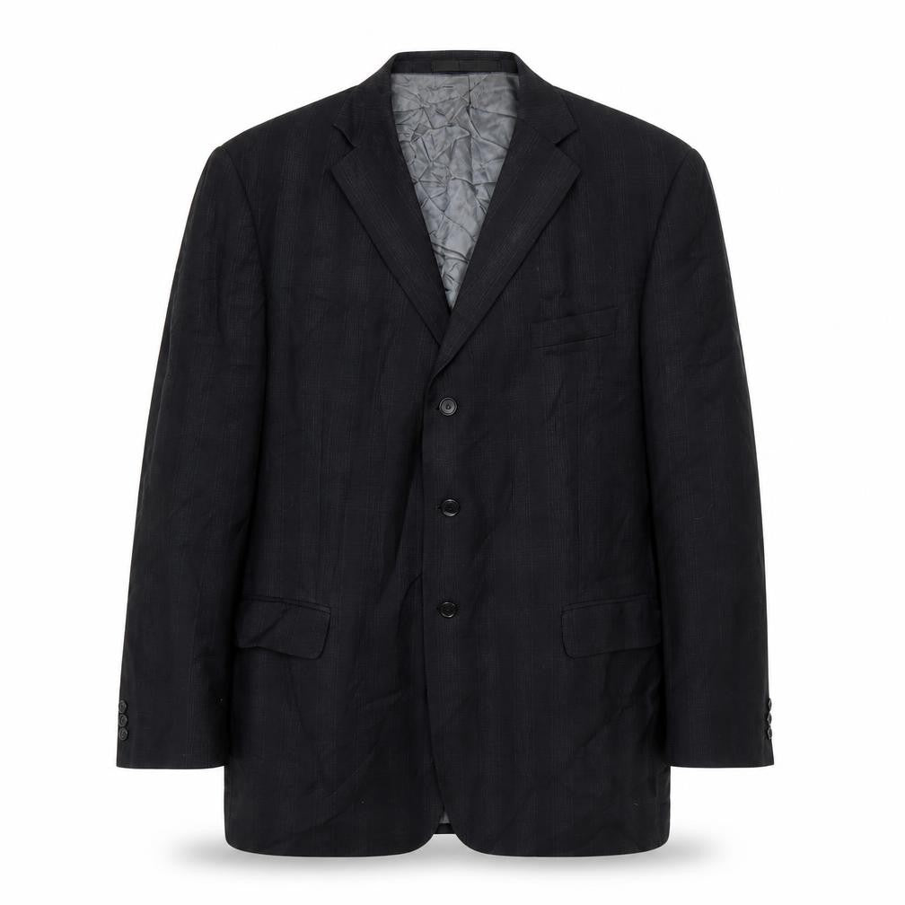 Marks & Spencer Mens Black Check  Jacket Suit Jacket Size 46